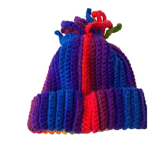🌈Handmade Rainbow Beanie OS - Picture 3 of 4